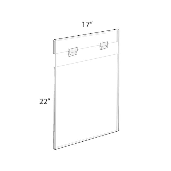 17"W x 22"H Wall Mounted Poster Frame. Mounting Hardware Included.